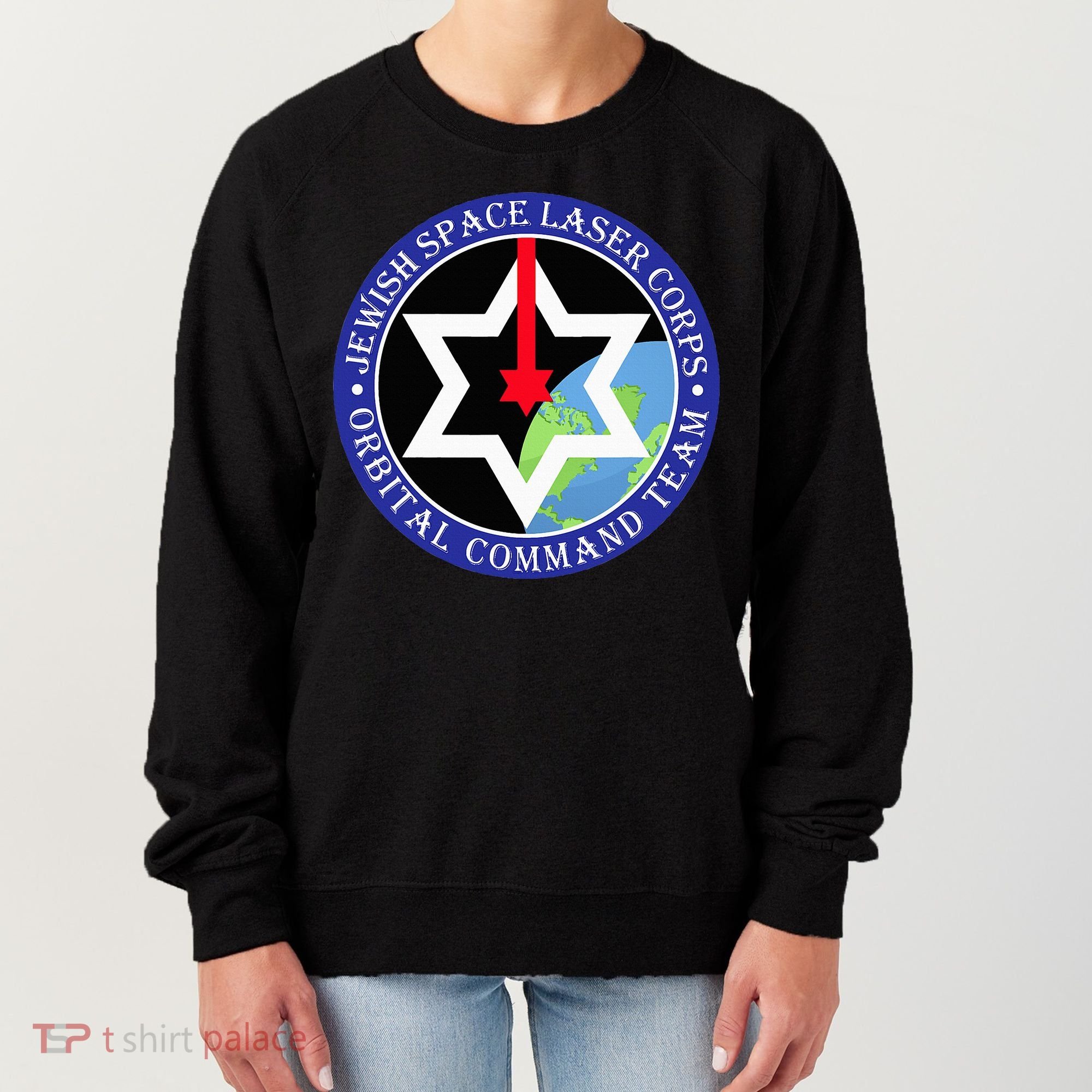 Secret Jewish Space Laser Corps Mazel Tov Funny Women's Sweatshirt