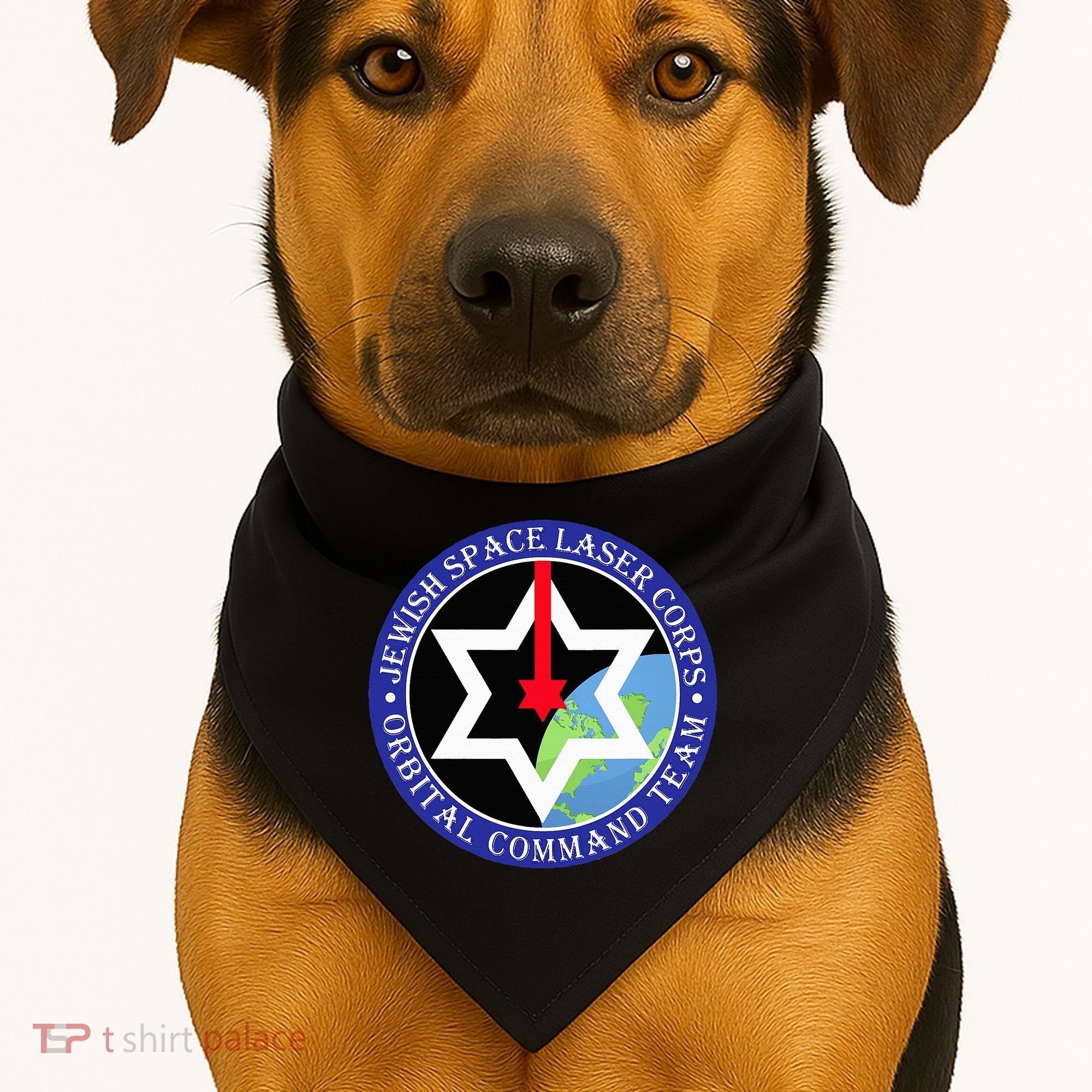 Secret Jewish Space Laser Corps Mazel Tov Funny USA-Made Doggie Bandana