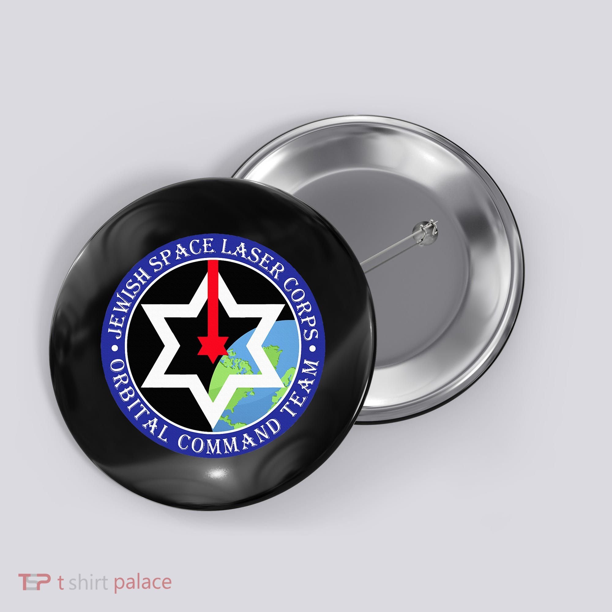 Secret Jewish Space Laser Corps Mazel Tov Funny Button