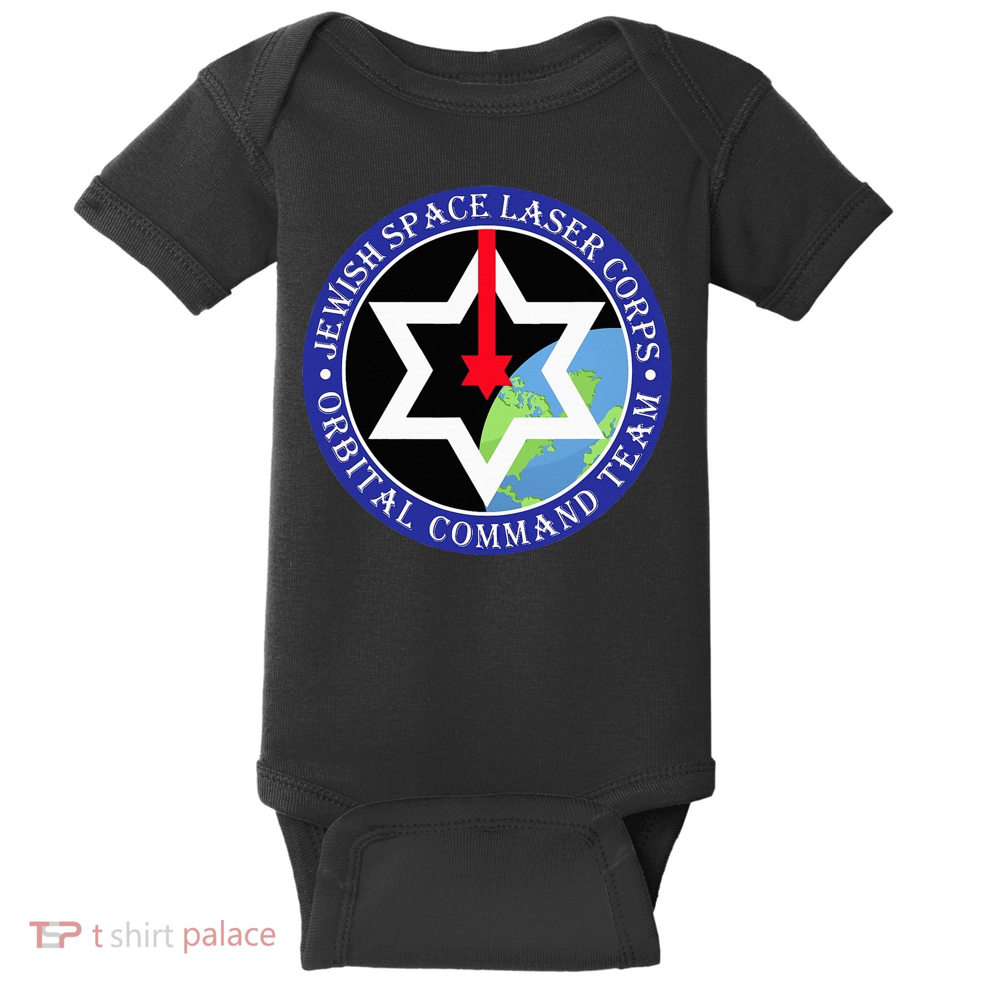 Secret Jewish Space Laser Corps Mazel Tov Funny Baby Bodysuit