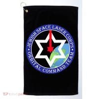 Secret Jewish Space Laser Corps Mazel Tov Funny Golf Towel thumb 0