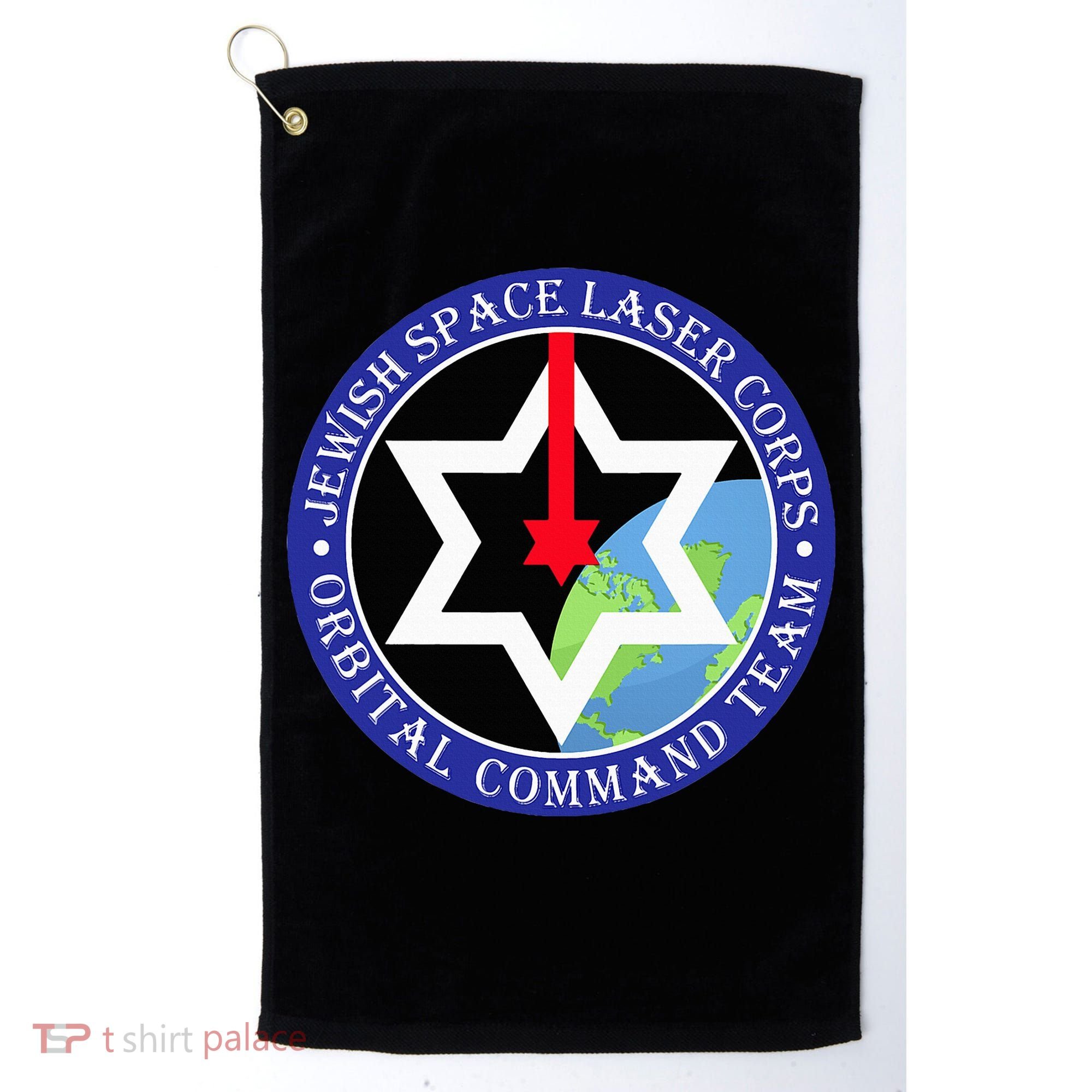 Secret Jewish Space Laser Corps Mazel Tov Funny Golf Towel