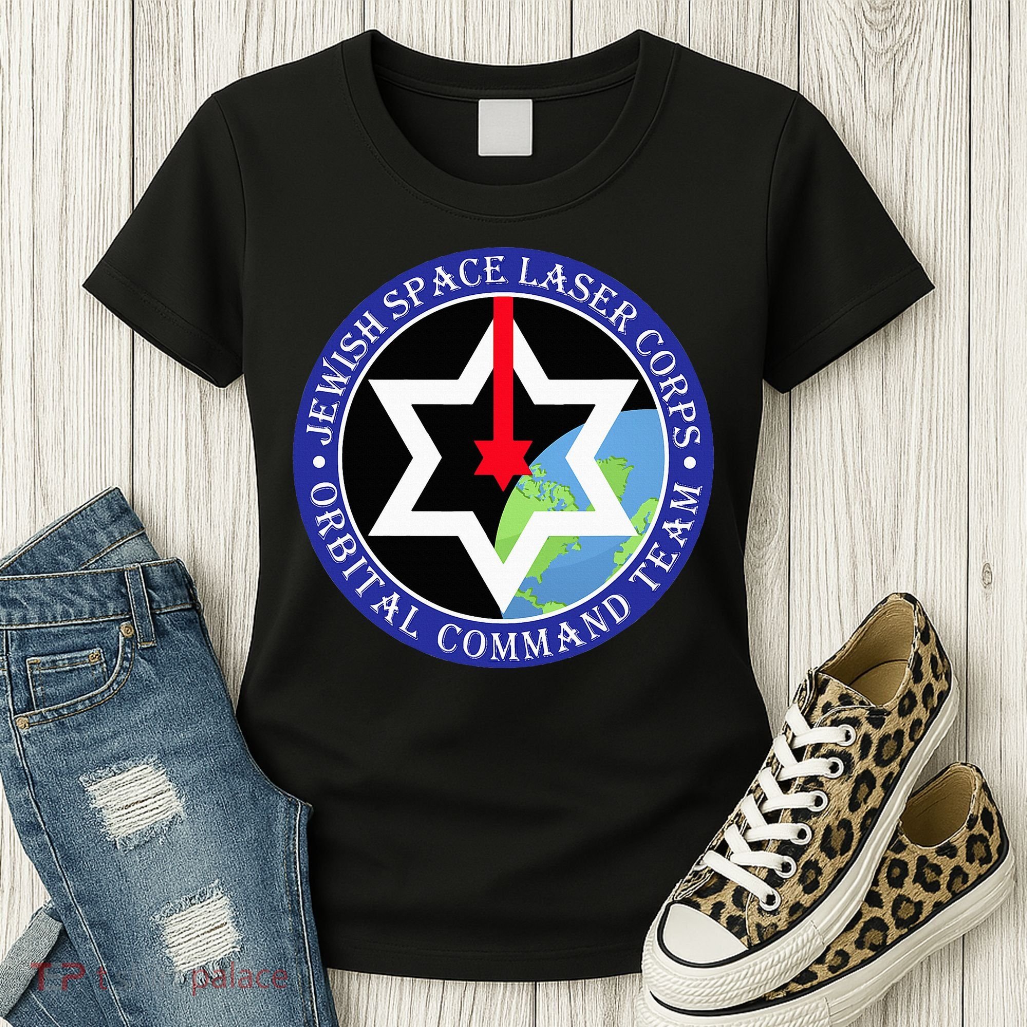 Secret Jewish Space Laser Corps Mazel Tov Funny Women's T-Shirt