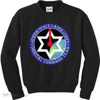 Secret Jewish Space Laser Corps Mazel Tov Funny Kids Sweatshirt thumb 0