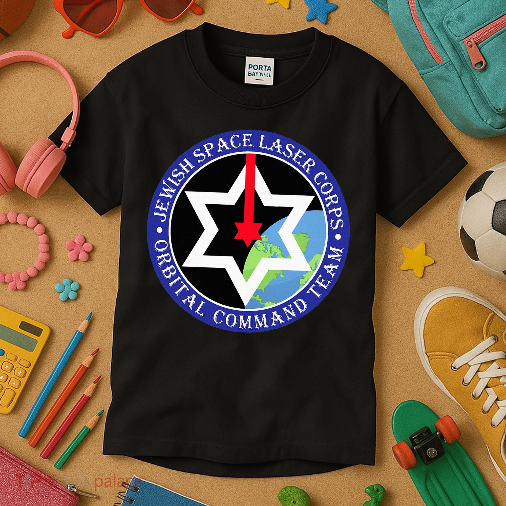 Secret Jewish Space Laser Corps Mazel Tov Funny Kids T-Shirt