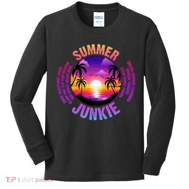 Summer Junkie Kids Long Sleeve Shirt