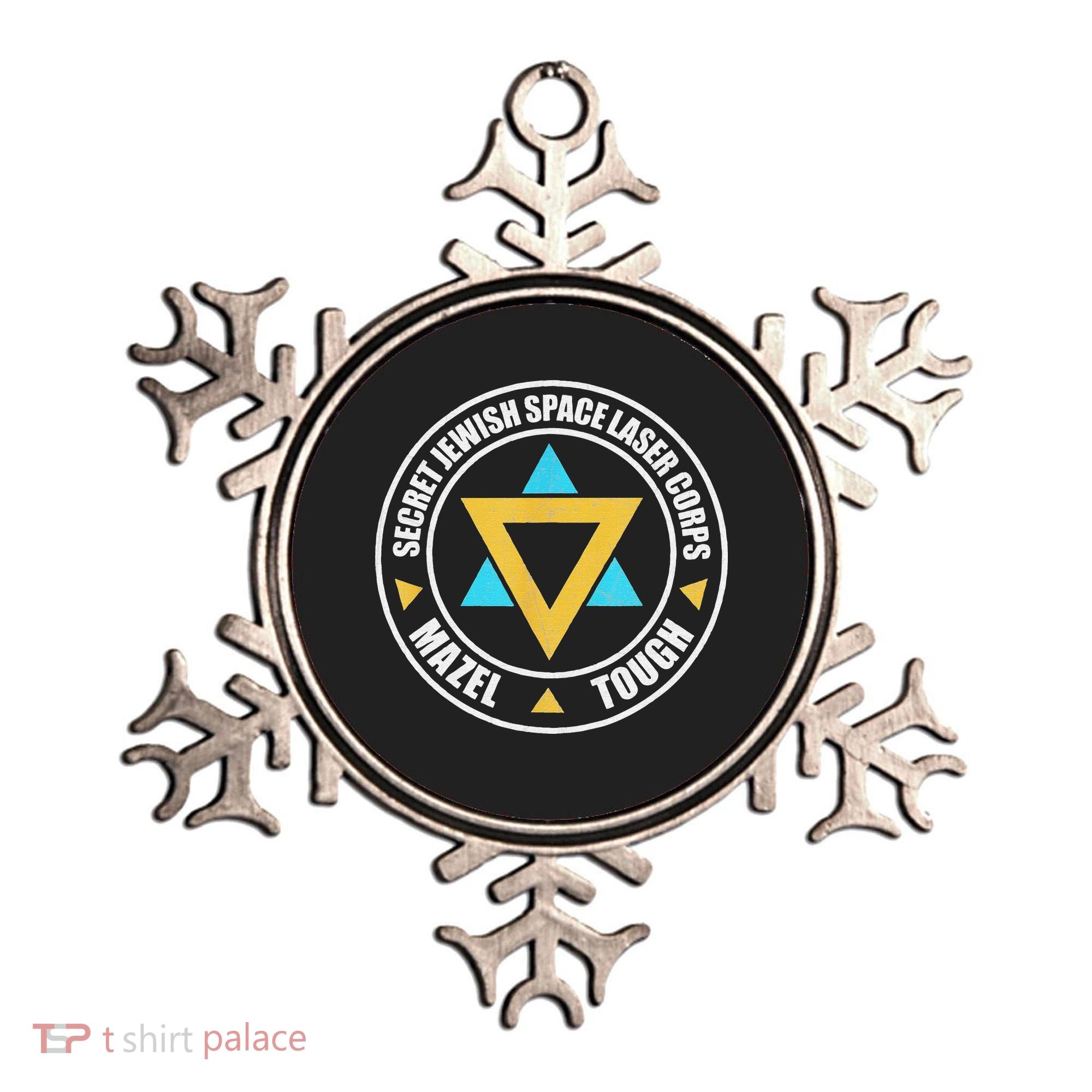 Secret Jewish Space Laser Corps Mazel Tov Funny Prank Ornament