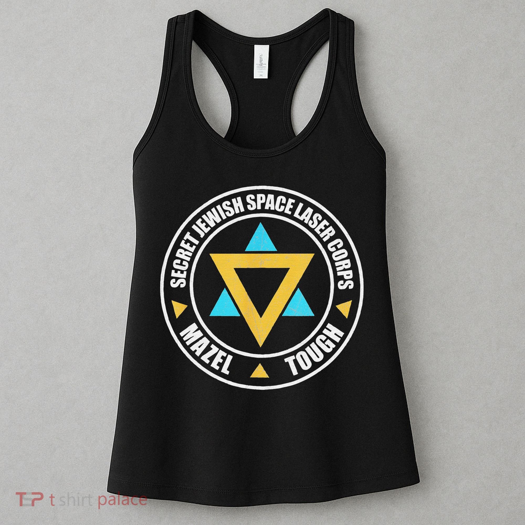 Secret Jewish Space Laser Corps Mazel Tov Funny Prank Women's Tank Top