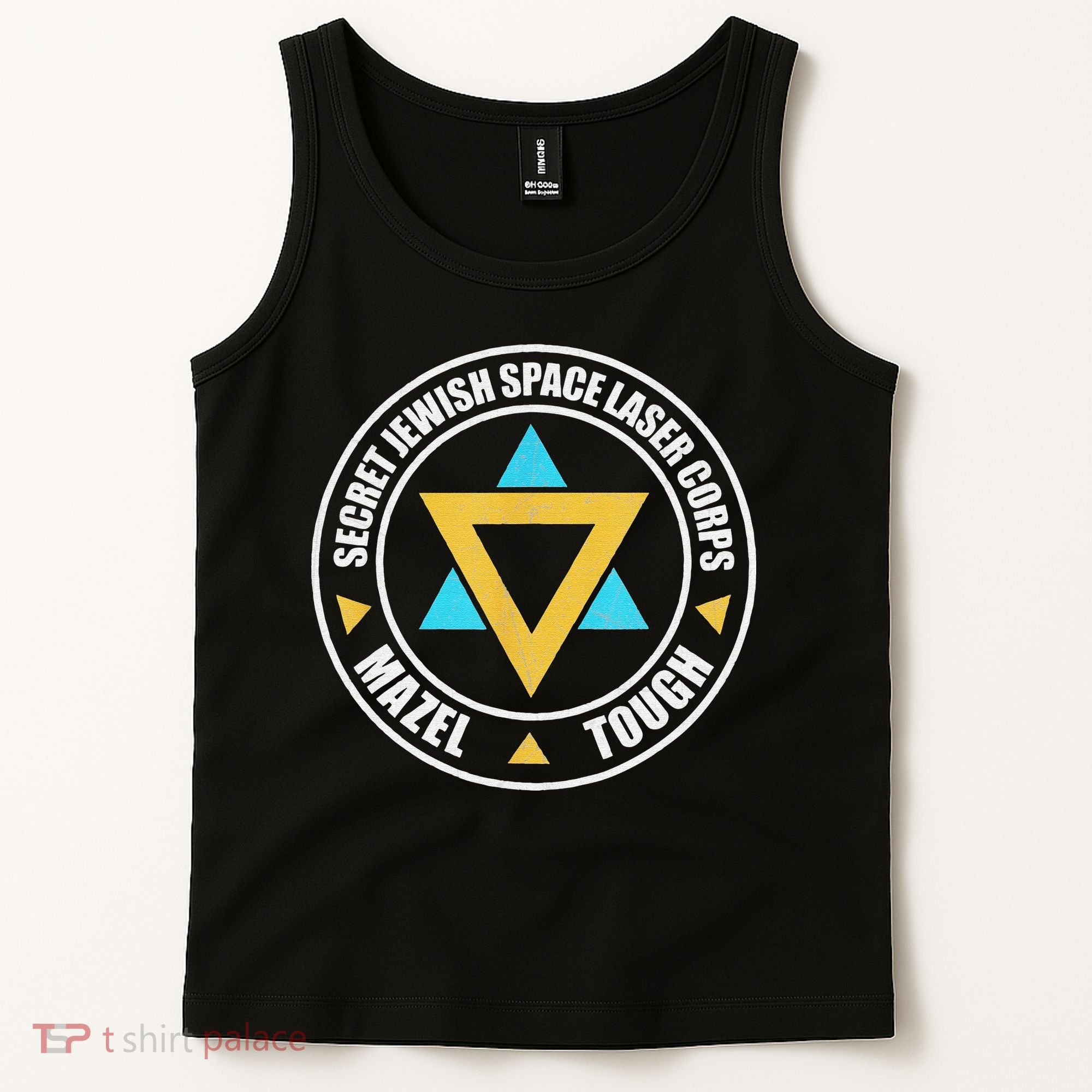 Secret Jewish Space Laser Corps Mazel Tov Funny Prank Tank Top