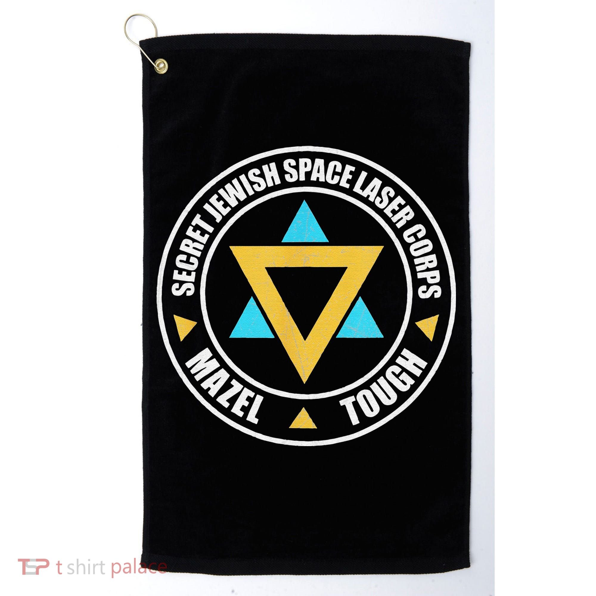 Secret Jewish Space Laser Corps Mazel Tov Funny Prank Golf Towel