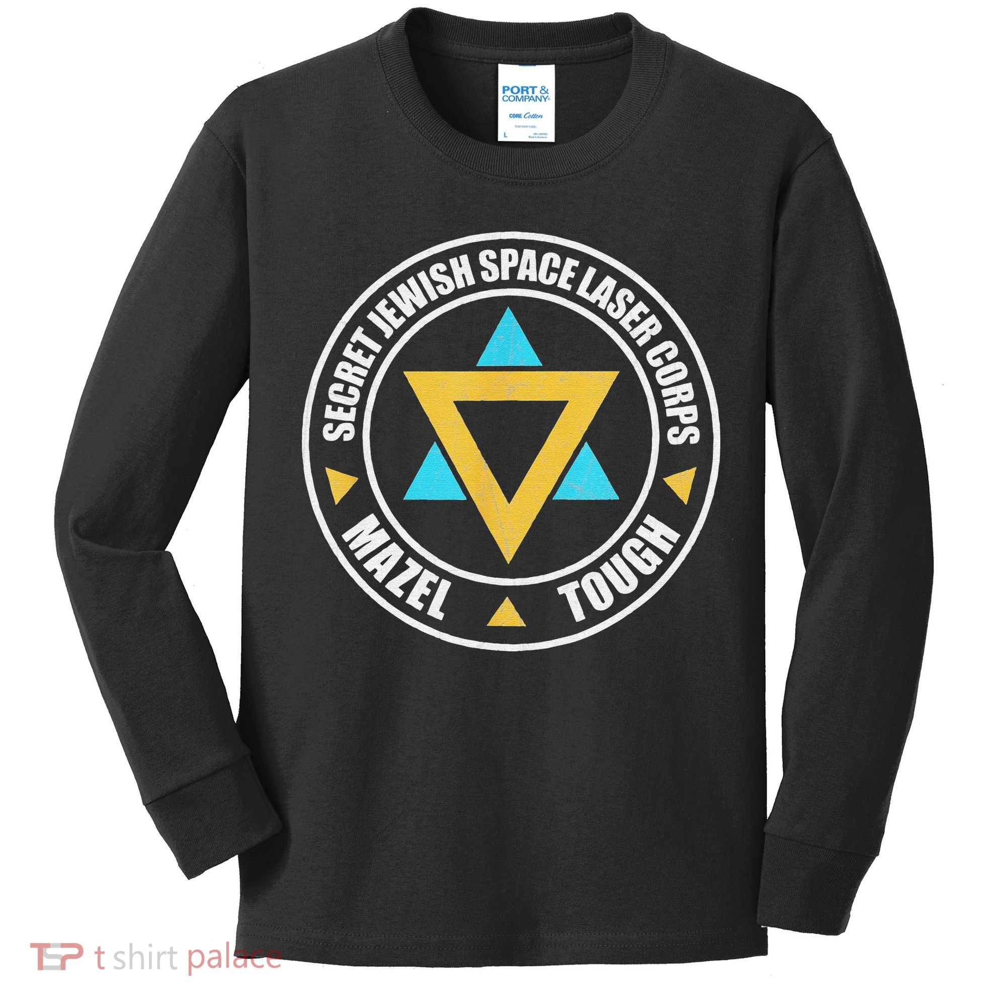 Secret Jewish Space Laser Corps Mazel Tov Funny Prank Kids Long Sleeve Shirt