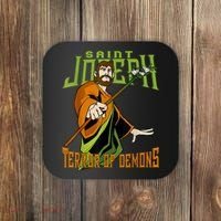 St Joseph Terror Of Demons Consecration 2021 Catholic Saint Coaster thumb 0