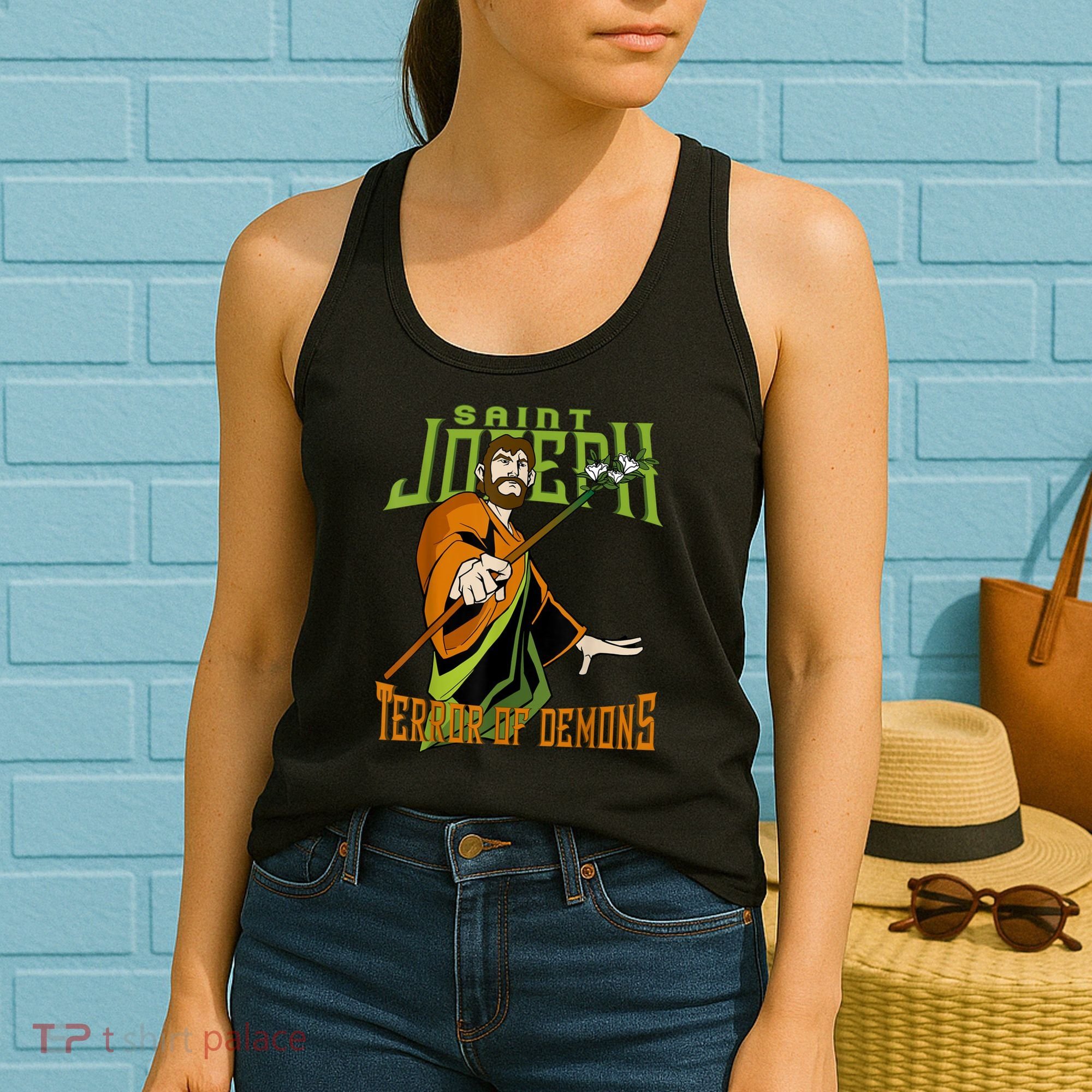 St Joseph Terror Of Demons Consecration 2021 Catholic Saint Women's Tank Top