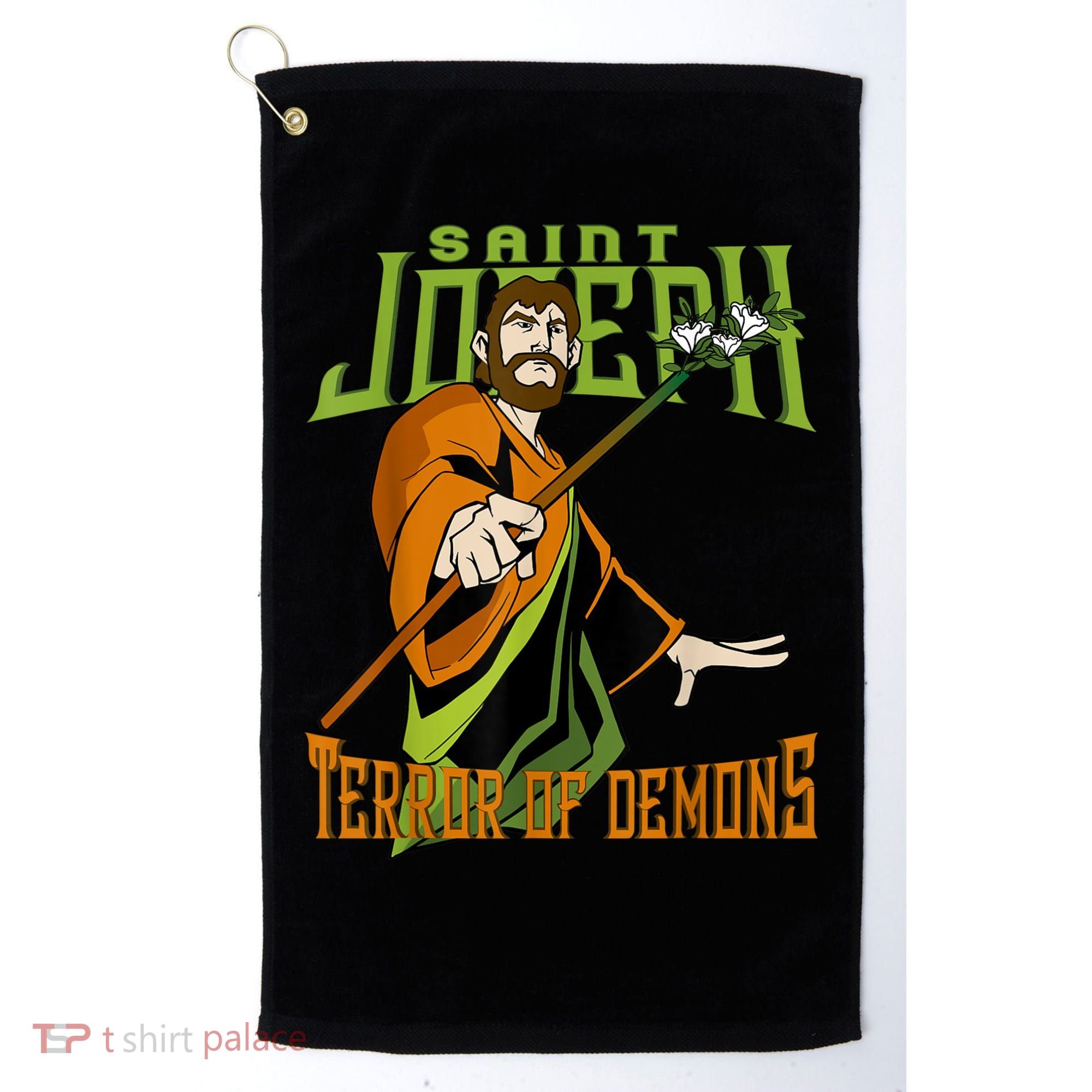 St Joseph Terror Of Demons Consecration 2021 Catholic Saint Golf Towel