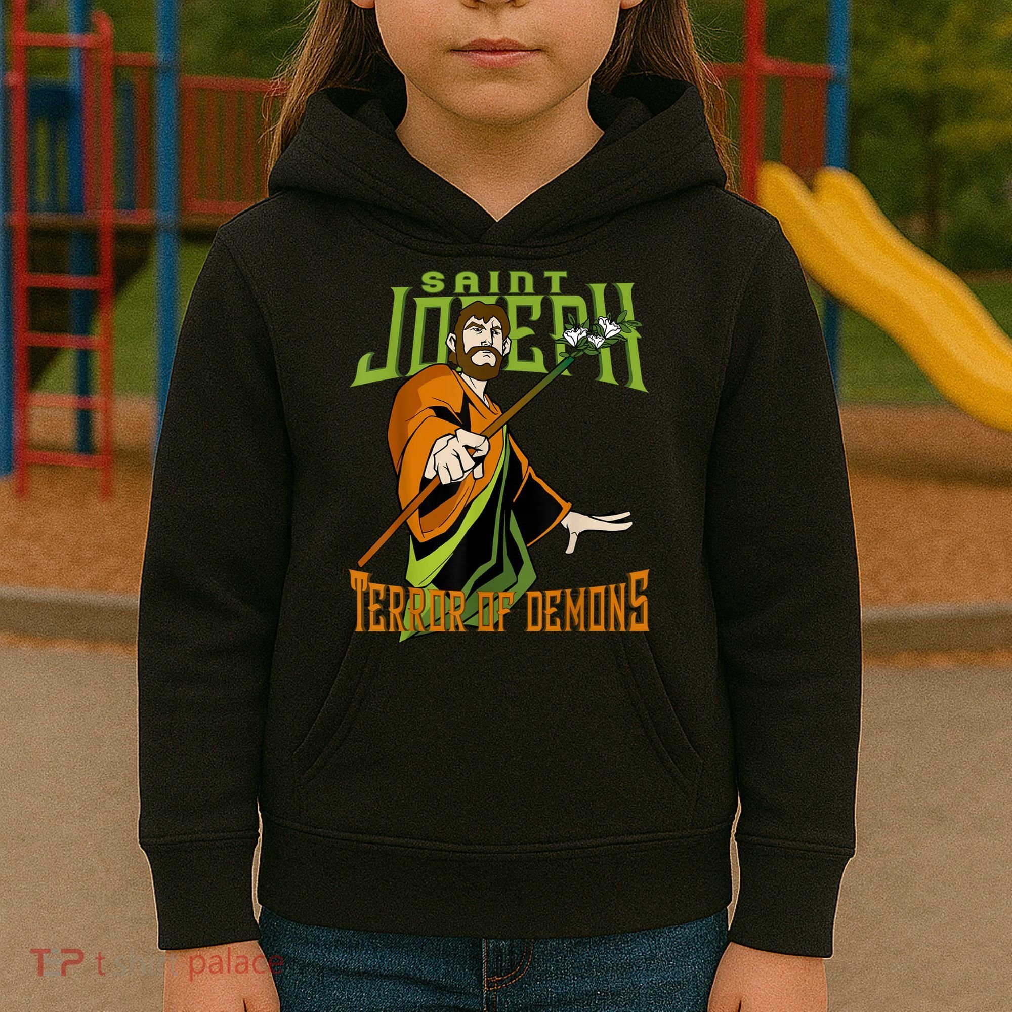 St Joseph Terror Of Demons Consecration 2021 Catholic Saint Kids Hoodie