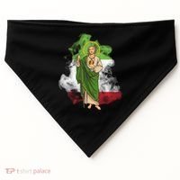 San Judas Tadeo con Bandera de México USA-Made Doggie Bandana thumb 0