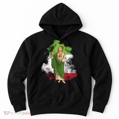 San Judas Tadeo con Bandera de México Hoodie