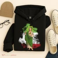 San Judas Tadeo con Bandera de México Hoodie thumb 4