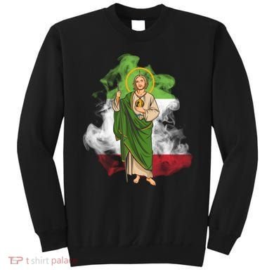 San Judas Tadeo con Bandera de México Sweatshirt