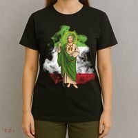 San Judas Tadeo con Bandera de México T-Shirt thumb 4