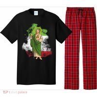 San Judas Tadeo con Bandera de México Pajama Set thumb 0