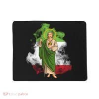 San Judas Tadeo con Bandera de México Mousepad thumb 0