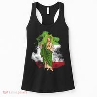 San Judas Tadeo con Bandera de México Women's Tank Top thumb 0
