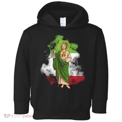 San Judas Tadeo con Bandera de México Toddler Hoodie