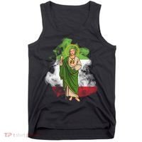 San Judas Tadeo con Bandera de México Tank Top thumb 0