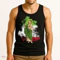 San Judas Tadeo con Bandera de México Tank Top thumb 3
