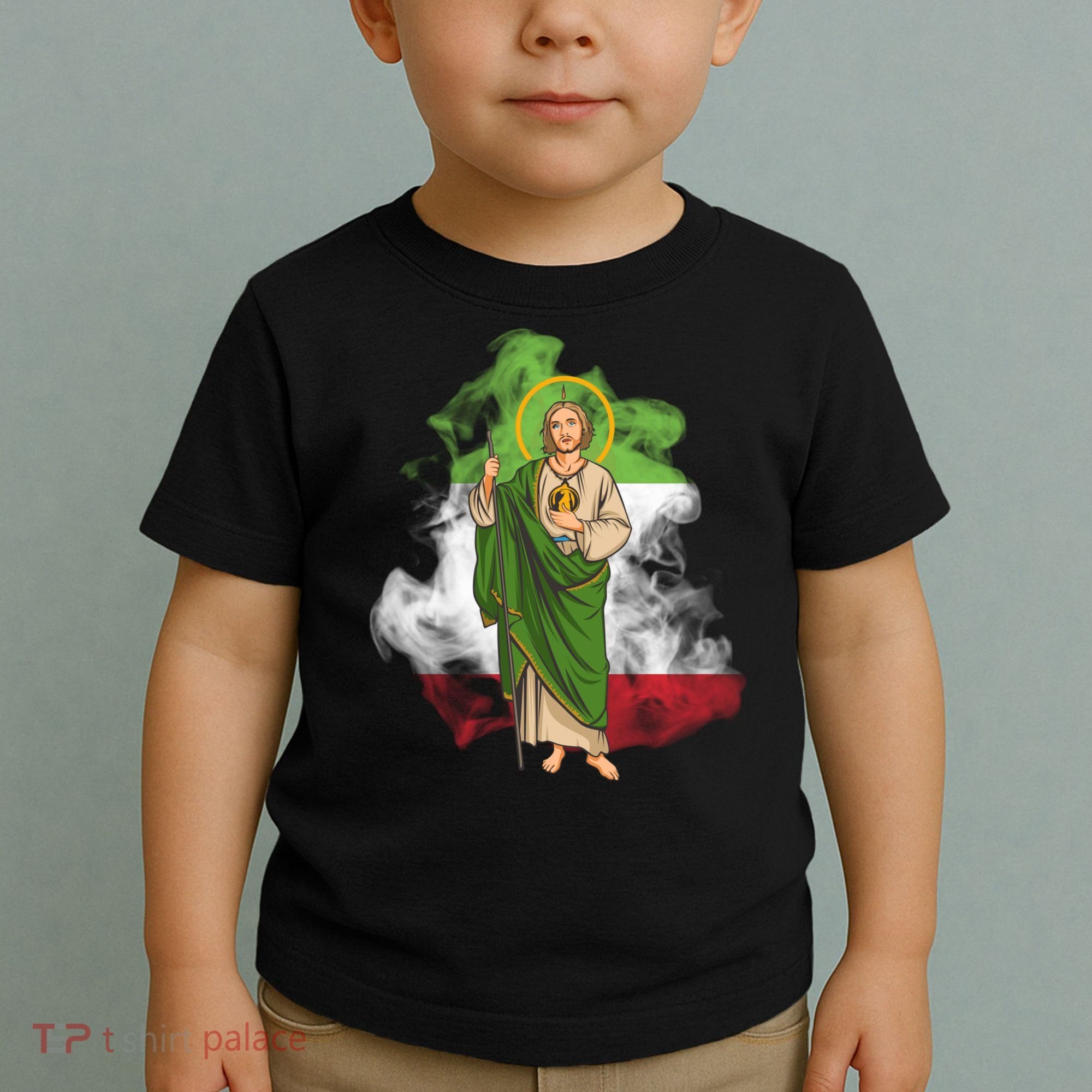 San Judas Tadeo con Bandera de México Toddler T-Shirt
