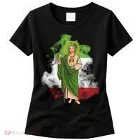 San Judas Tadeo con Bandera de México Women's T-Shirt thumb 0