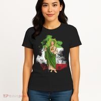San Judas Tadeo con Bandera de México Women's T-Shirt thumb 4