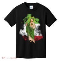 San Judas Tadeo con Bandera de México Kids T-Shirt thumb 0