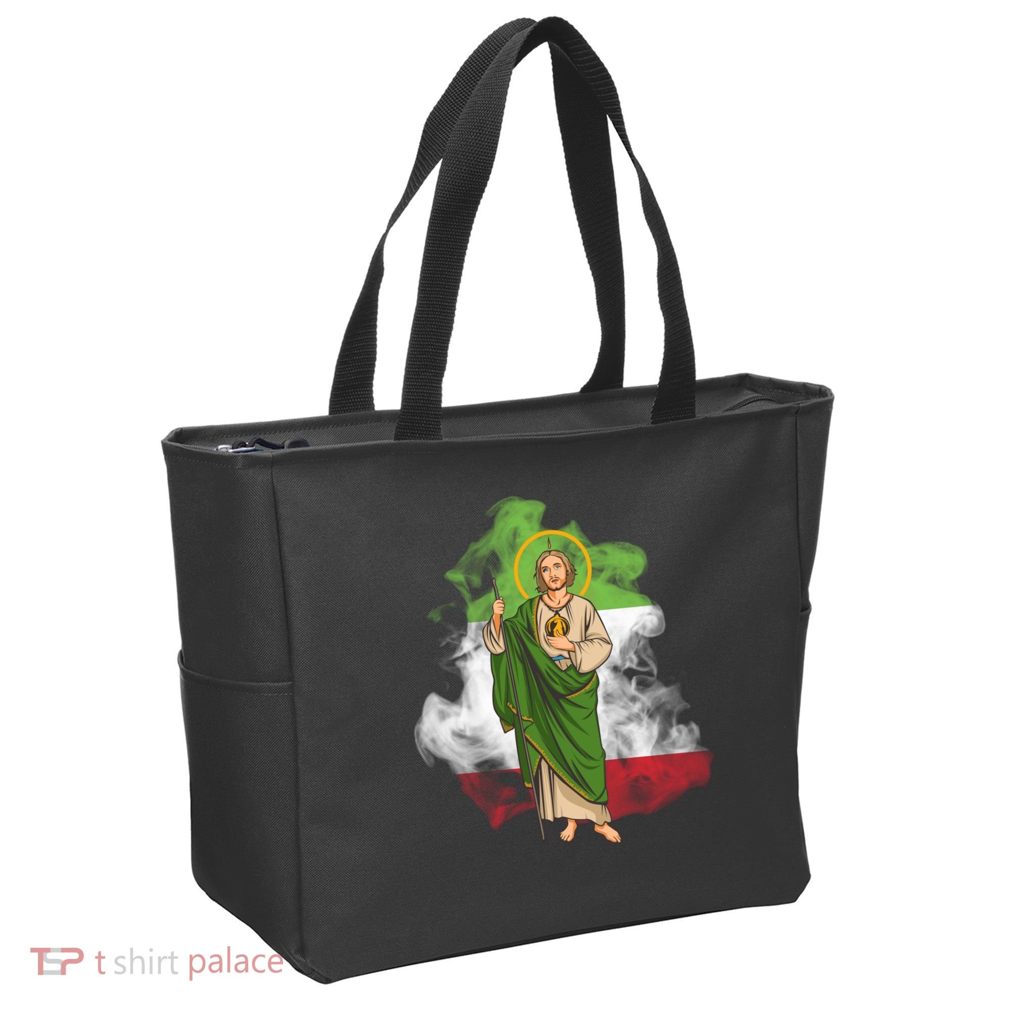 San Judas Tadeo con Bandera de México Tote Bag