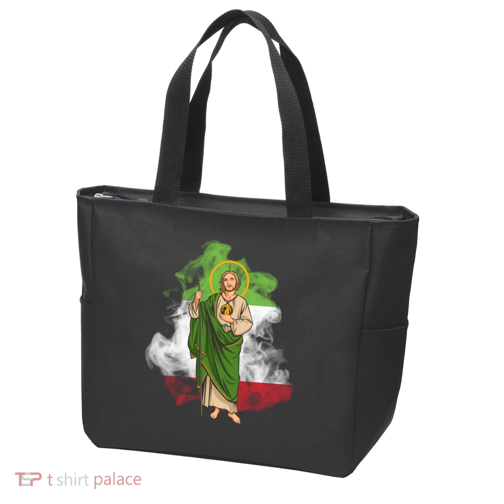 San Judas Tadeo con Bandera de México Tote Bag