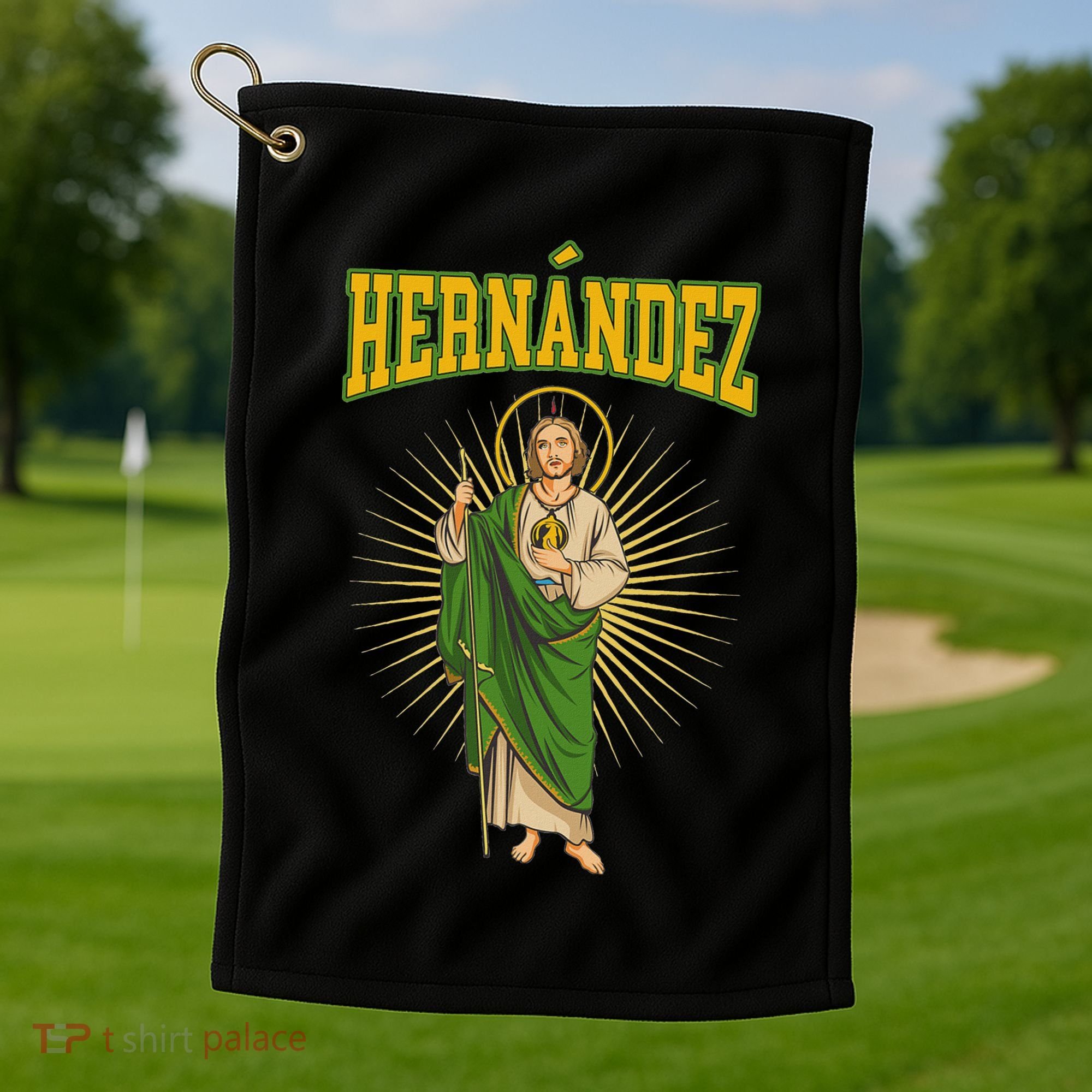 San Judas Tadeo Con Apellido HernáNdez Golf Towel