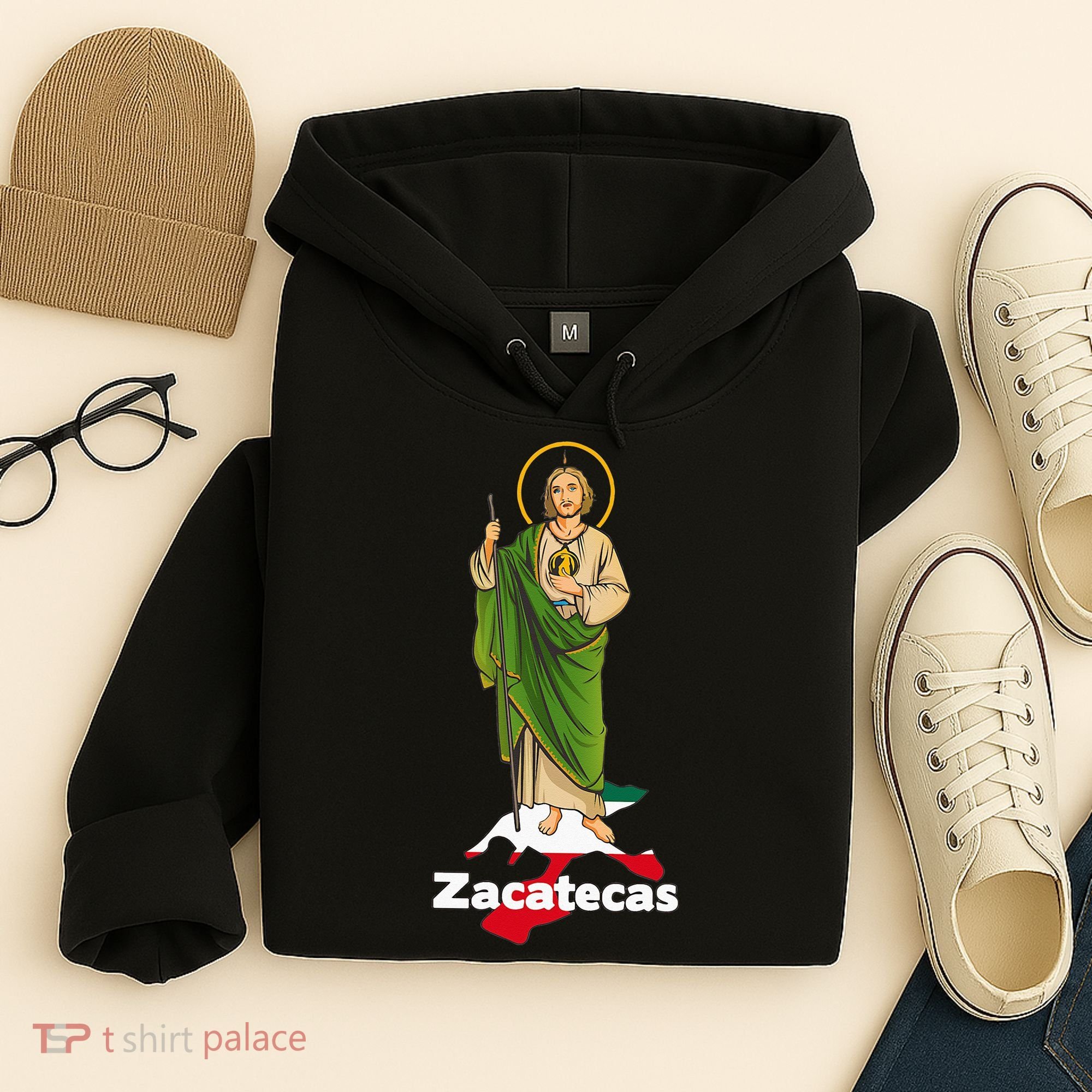 San Judas Tadeo with Zacatecas Mexico Hoodie