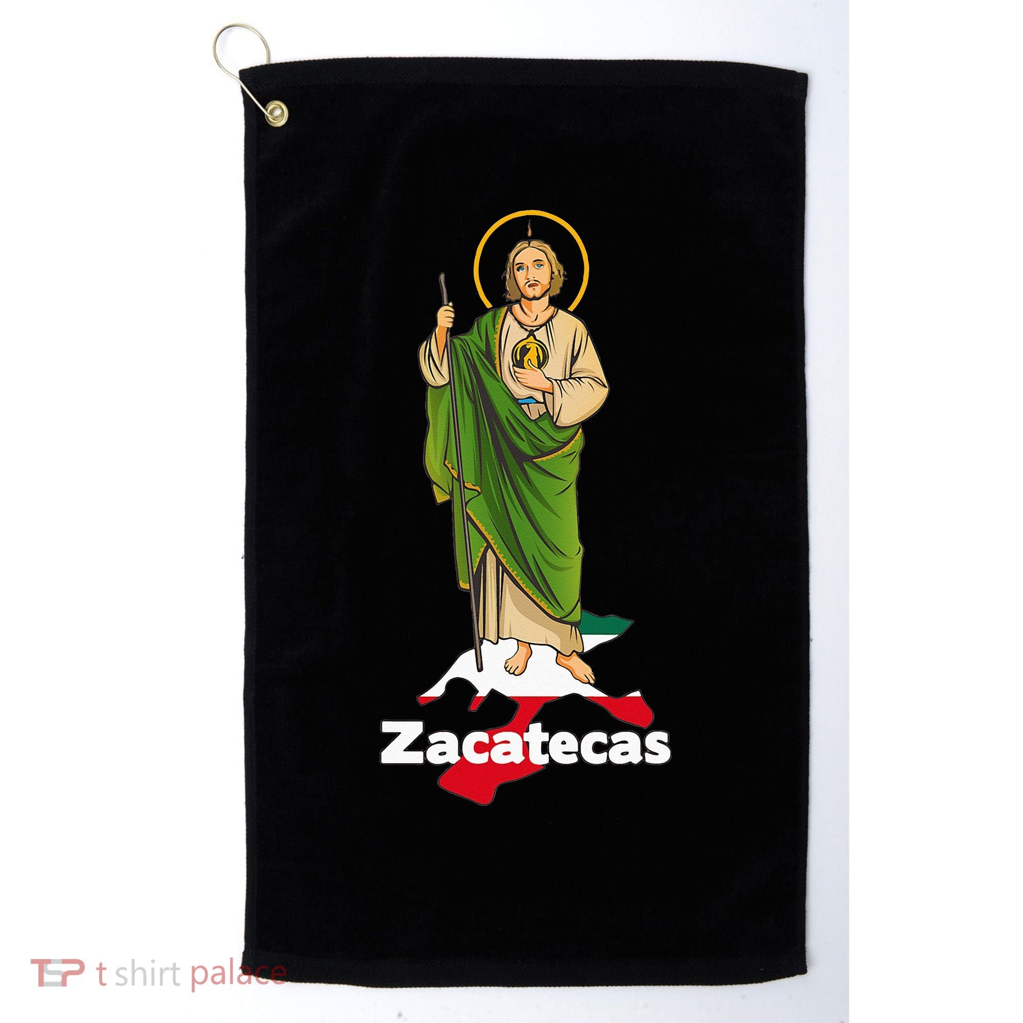 San Judas Tadeo with Zacatecas Mexico Golf Towel