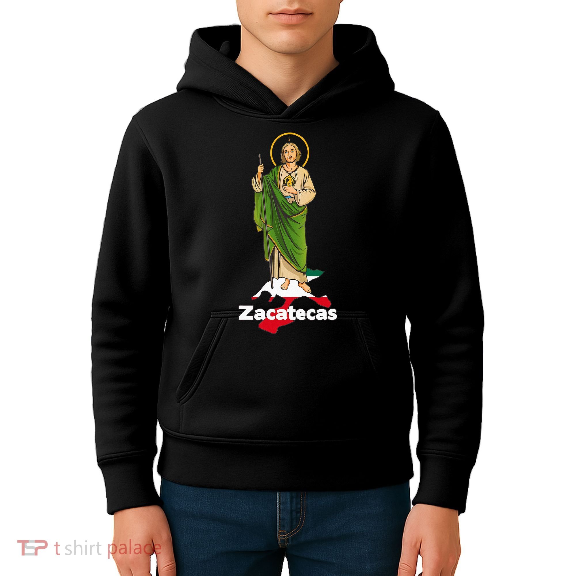 San Judas Tadeo with Zacatecas Mexico Kids Hoodie