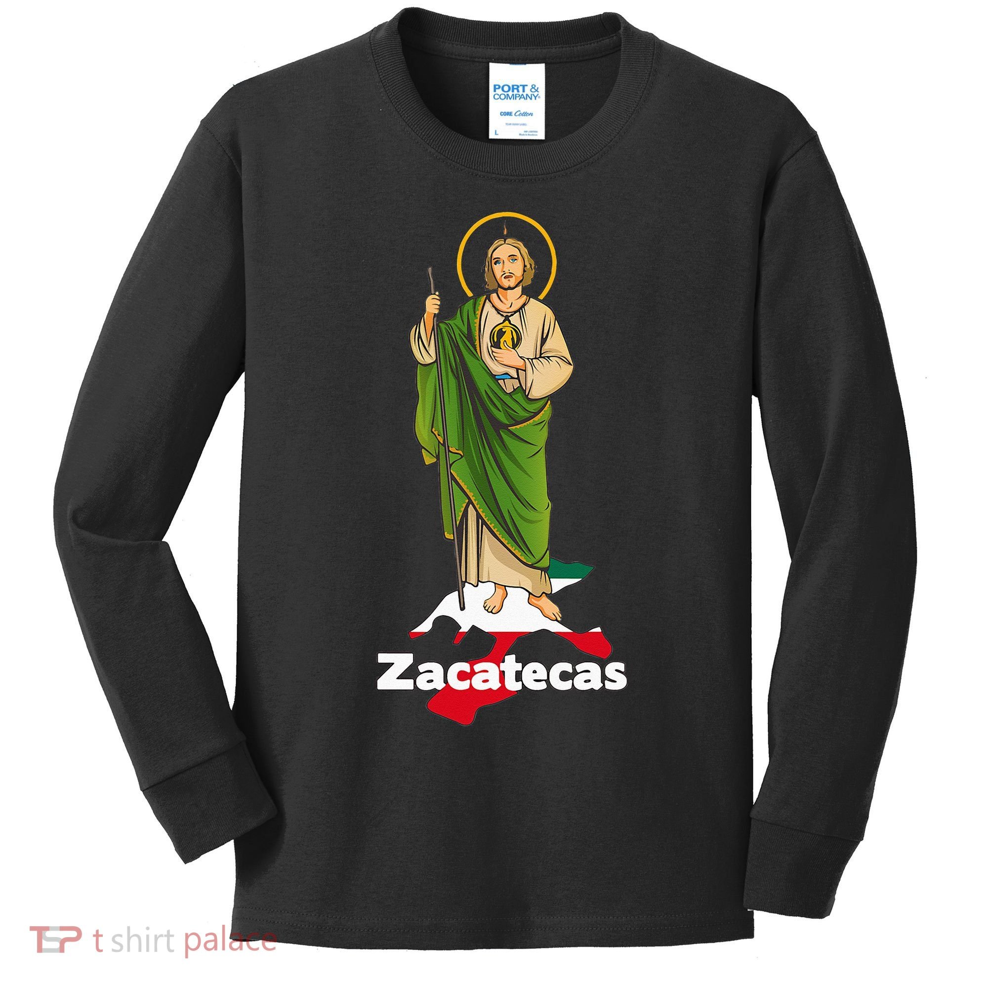 San Judas Tadeo with Zacatecas Mexico Kids Long Sleeve Shirt
