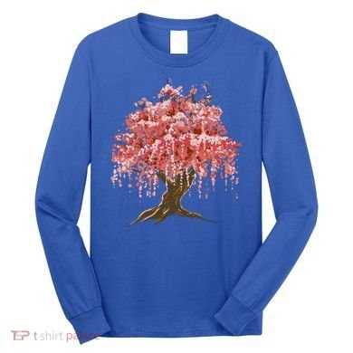 Sakura Japanese Tree Art Long Sleeve Shirt