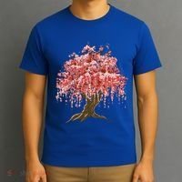Sakura Japanese Tree Art T-Shirt thumb 3