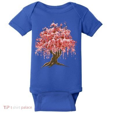Sakura Japanese Tree Art Baby Bodysuit