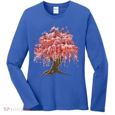 Sakura Japanese Tree Art Women's Long Sleeve Shirt