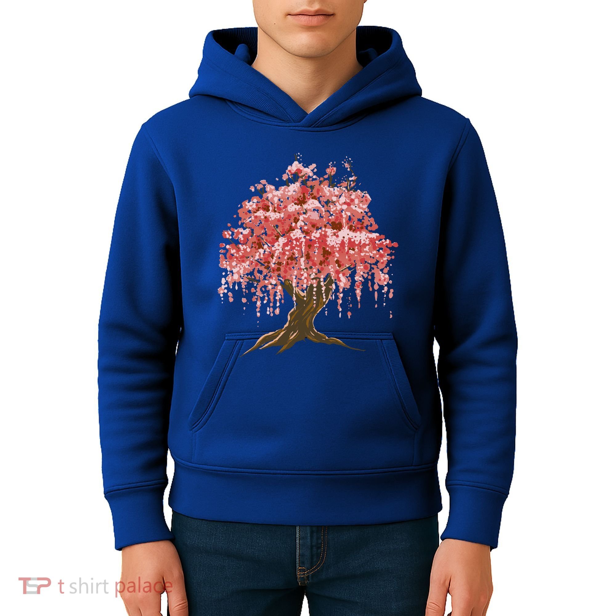 Sakura Japanese Tree Art Kids Hoodie