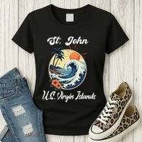 St. John Usvi Us Virgin Island Souvenir Vacation Reminder Women's T-Shirt thumb 3