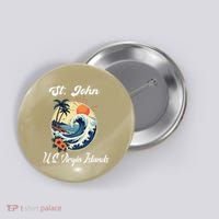St. John Usvi Us Virgin Island Souvenir Vacation Reminder Button thumb 0