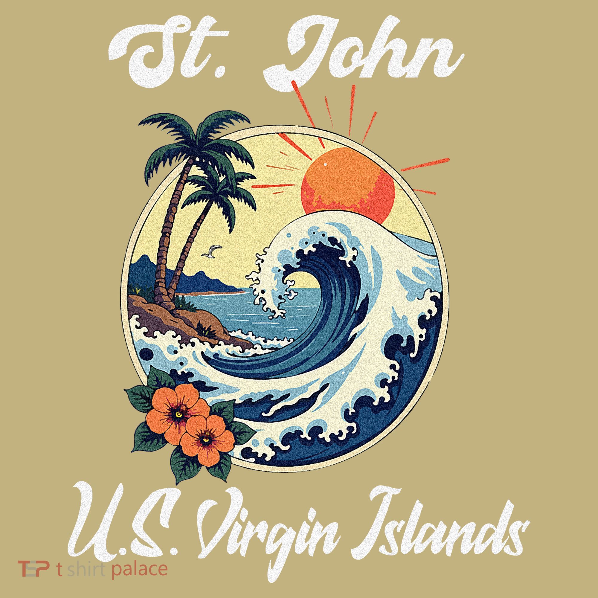 St. John Usvi Us Virgin Island Souvenir Vacation Reminder Button