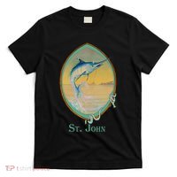 St. John USVI Vintage Retro Fishing Vacation T-Shirt thumb 0